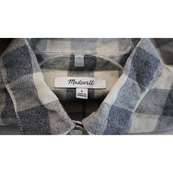 Madewell Women's Sz S Buffalo Check Classic Ex-boyfriend Button-Back Shirt $78 - Picture 4 of 7